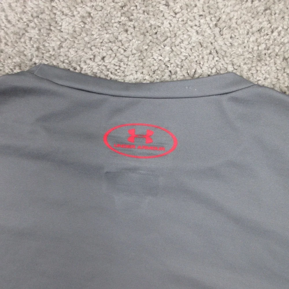 Under Armour Shirt Mens XL Gray Marvel The‎ Punisher Compression Heat Gear Skull